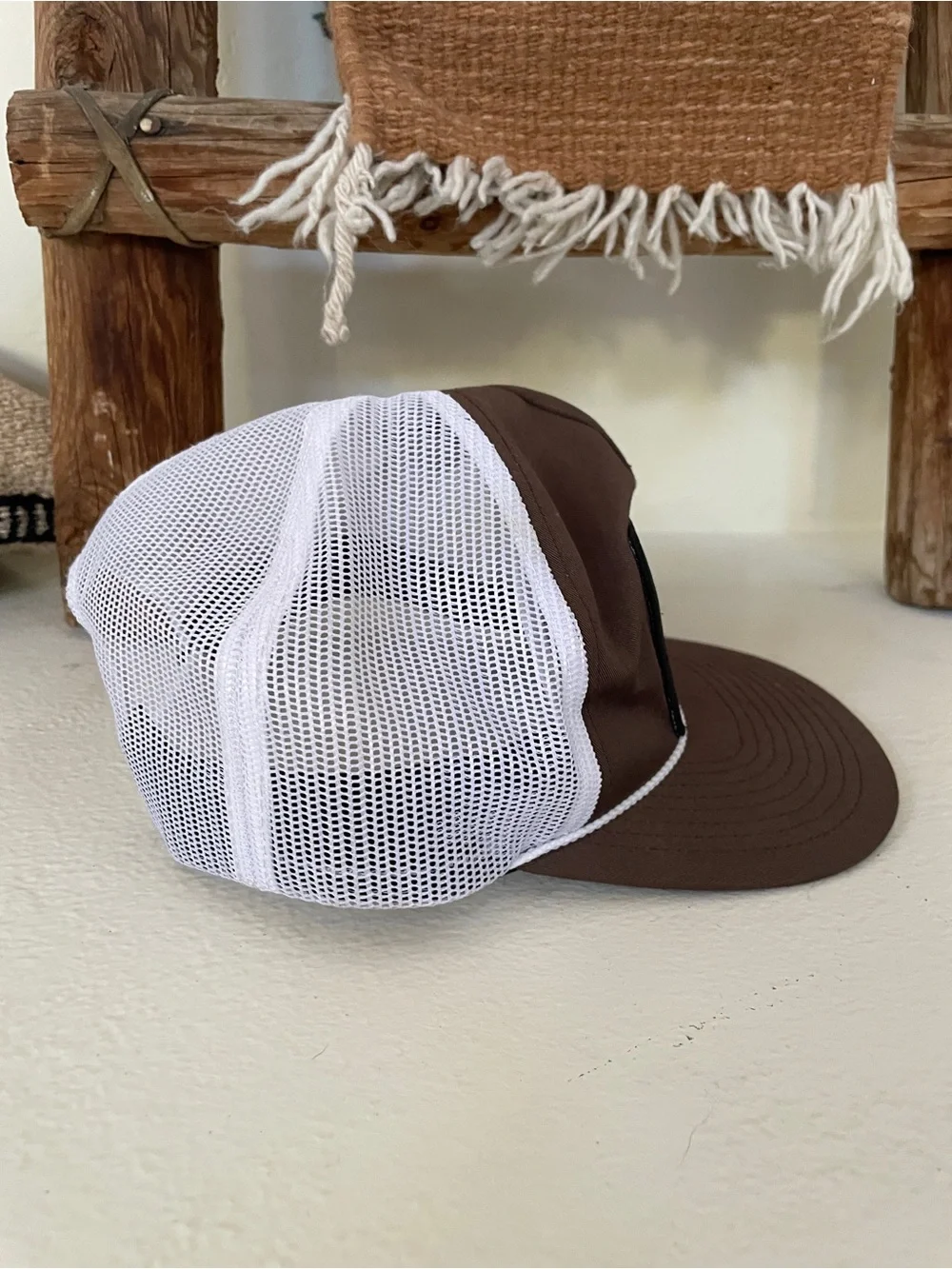 Loser Machine Brown & White Eagle Patch Trucker Hat